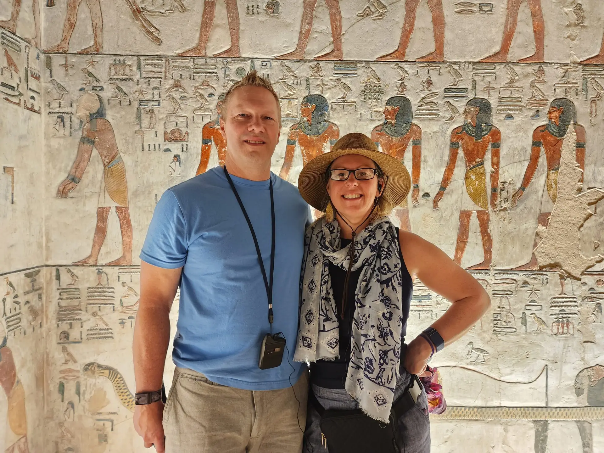 amawaterways, cheryl and Shea, Egypt River Cruise for Yellow Umbrella Travel