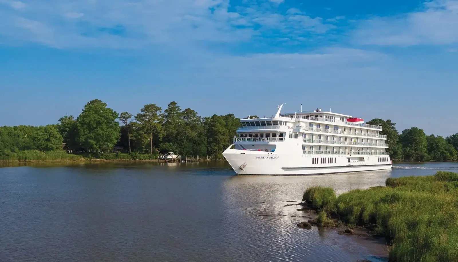 Photo of the American Patriot by American Cruise Lines sailing on river water