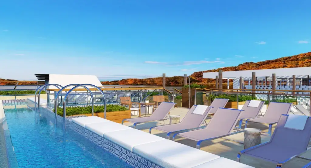 Photo sun terrace and lounge area on Viking Mississippi cruise by Viking River Cruises